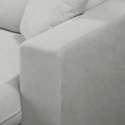 Fredriks Ecksofa Farsley (mit Schlaffunktion) - Microfaser -Wohnzimmermöbel boutique en ligne ecksofa farsley mit schlaffunktion microfaser longchair davorstehend rechts platin 5099420