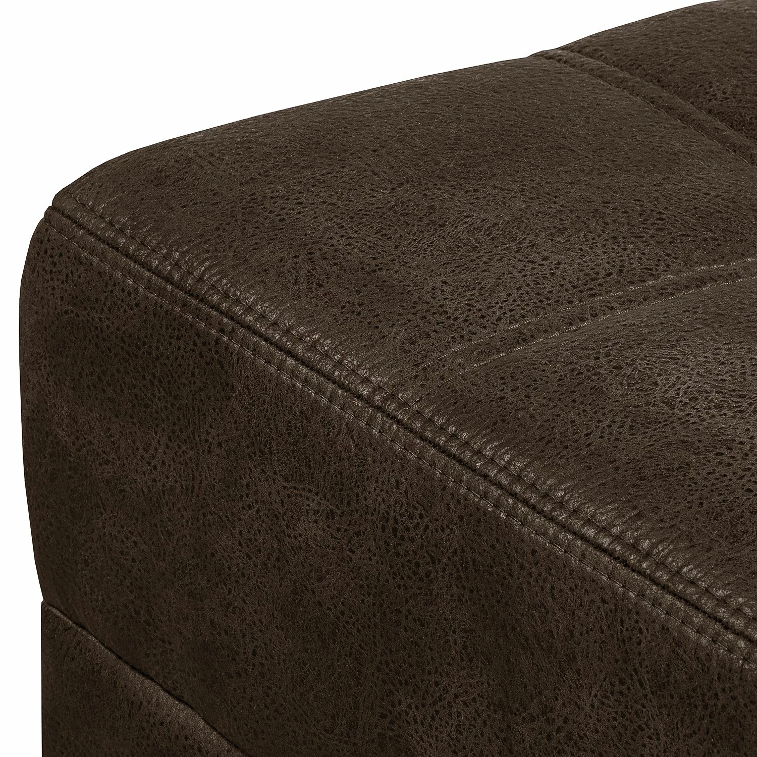 Ars manufacti Ecksofa Flesk Antiklederlook - Braun - Ottomane davorstehend links - Mit Hocker 7 Ars manufacti Ecksofa Flesk Antiklederlook - Braun - Ottomane davorstehend links - Mit Hocker – Bild 7