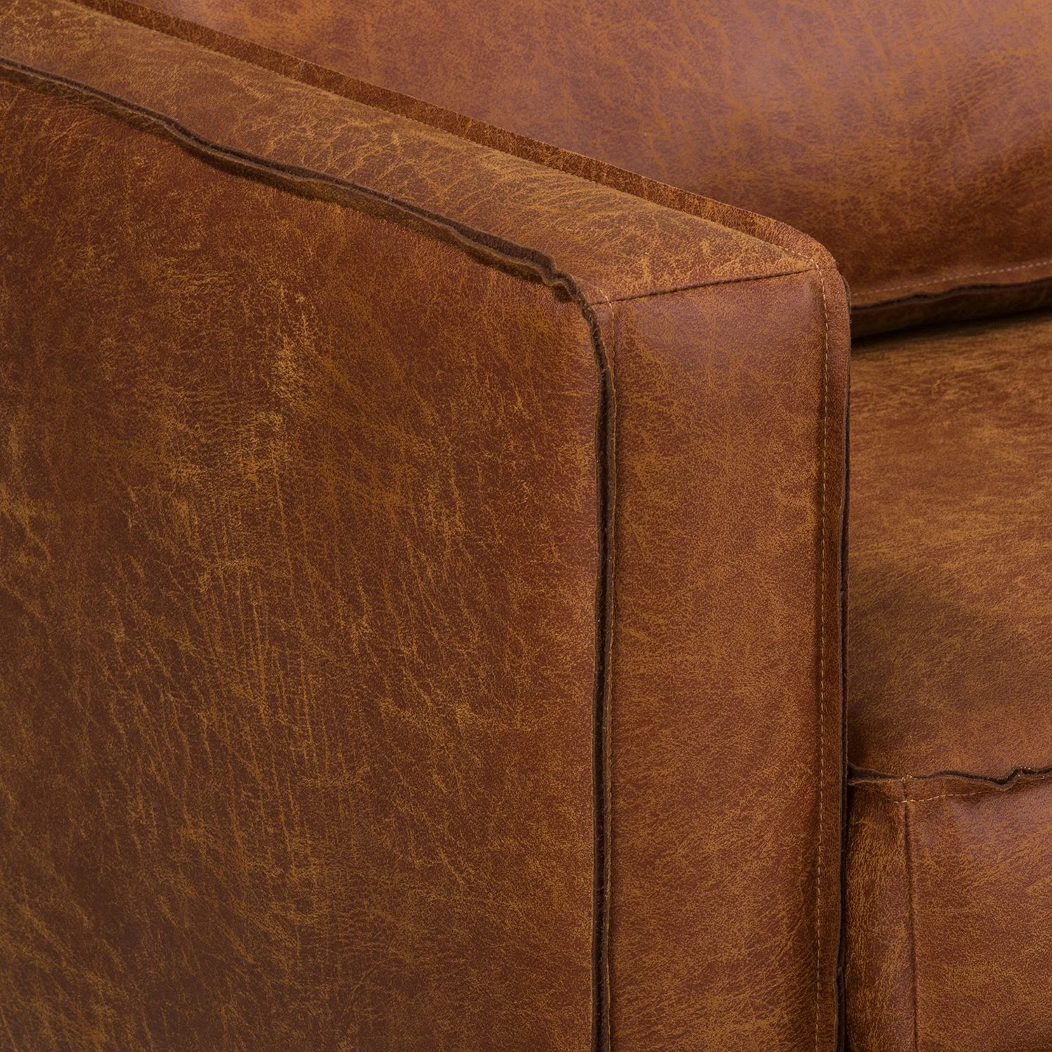 Ars manufacti Ecksofa FORT DODGE - Antiklederlook - Microfaser Yaka: Cognac - Longchair davorstehend rechts - Ohne Schlaffunktion 17 Ars manufacti Ecksofa FORT DODGE - Antiklederlook - Microfaser Yaka: Cognac - Longchair davorstehend rechts - Ohne Schlaffunktion – Bild 17