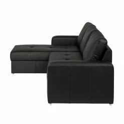 Fredriks Ecksofa Gigilio (mit Schlaffunktion) - Kunstleder Schwarz - Longchair beidseitig montierbar -Wohnzimmermöbel boutique en ligne ecksofa gigilio mit schlaffunktion kunstleder schwarz ottomane rechts links montierbar 1318539