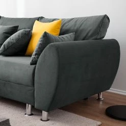 Roomscape Ecksofa Glenrock (mit Schlaffunktion) - beidseitig montierbar - Microfaser - Grau -Wohnzimmermöbel boutique en ligne ecksofa glenrock mit schlaffunktion beidseitig montierbar microfaser grau 4993292