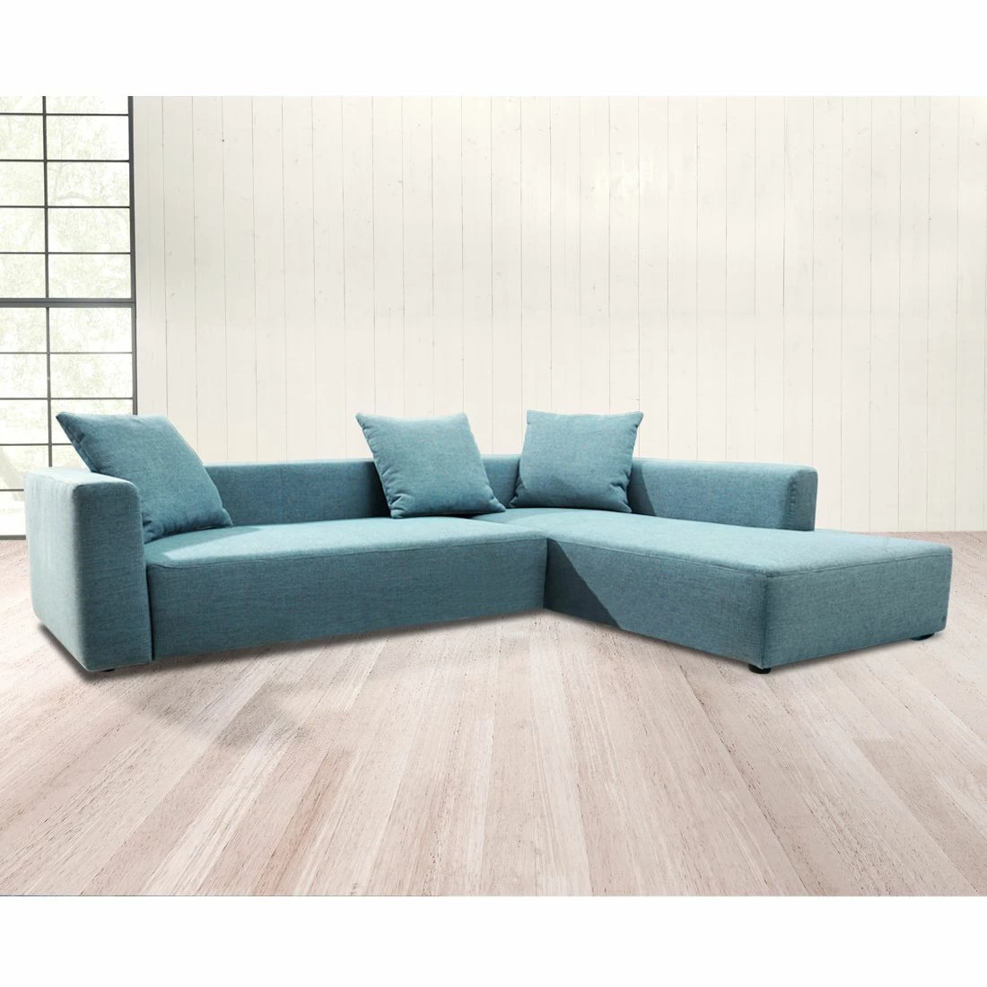 Tom Tailor Ecksofa Heaven Casual XL Webstoff - Aqua - Longchair davorstehend rechts - Keine Funktion 2 Tom Tailor Ecksofa Heaven Casual XL Webstoff - Aqua - Longchair davorstehend rechts - Keine Funktion – Bild 2