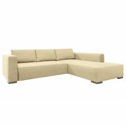 Tom Tailor Ecksofa Heaven Colors Style XL Webstoff - Stoff TCU: 1 warm beige - Longchair davorstehend rechts - Keine Funktion