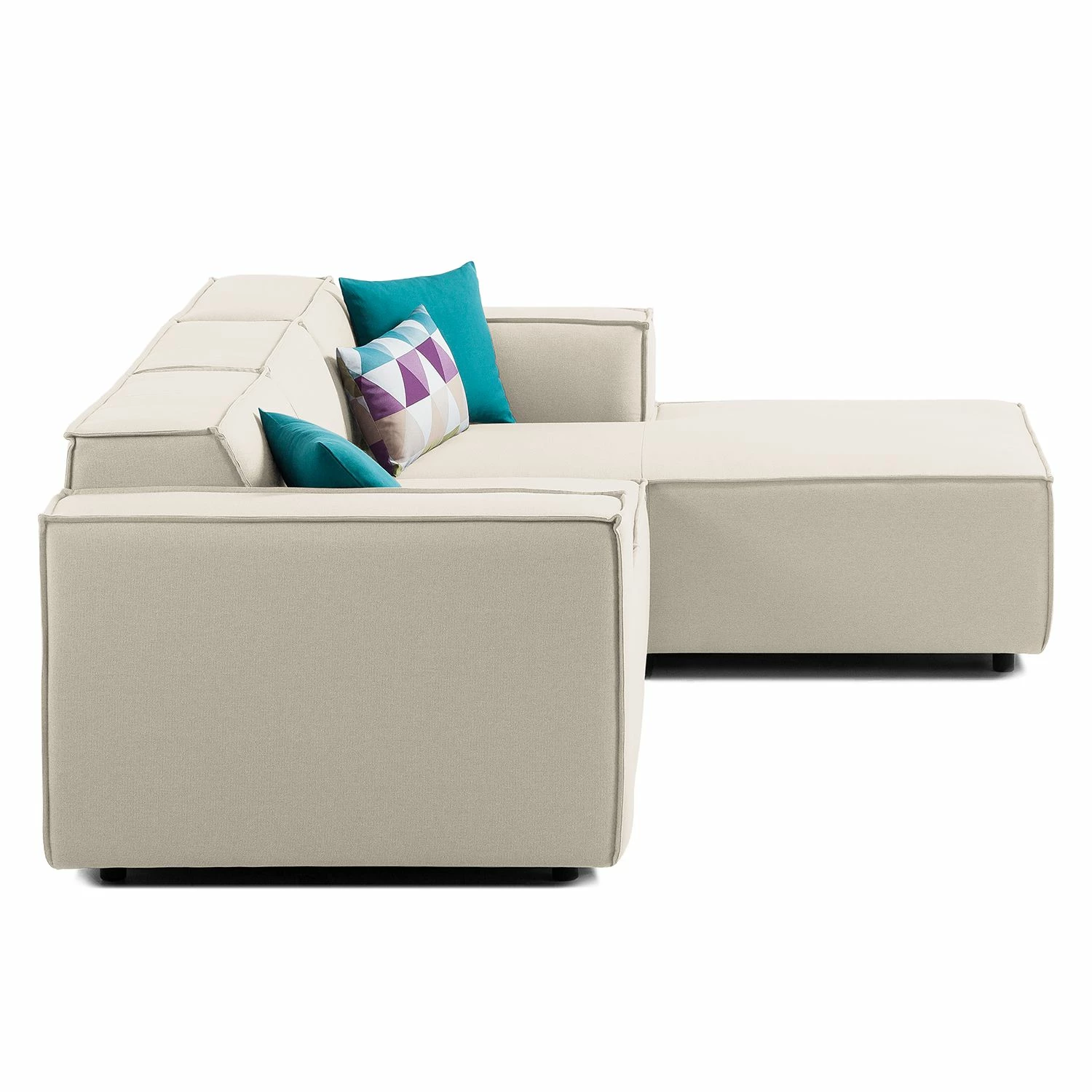 Ecksofa Kinx I Webstoff - Webstoff Osta: Altweiß - Longchair davorstehend rechts - Keine Funktion 6 Ecksofa Kinx I Webstoff - Webstoff Osta: Altweiß - Longchair davorstehend rechts - Keine Funktion – Bild 6