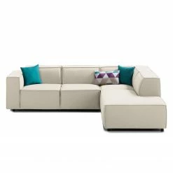 Ecksofa Kinx III Webstoff - Webstoff Osta: Altweiß - Ottomane davorstehend rechts - Keine Funktion -Wohnzimmermöbel boutique en ligne ecksofa kinx iii webstoff ottomane davorstehend rechts stoff osta altweiss 4332340