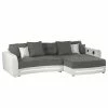Loftscape Ecksofa Lanai Kunstleder / Microfaser - Grauweiß