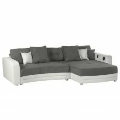 Loftscape Ecksofa Lanai Kunstleder / Microfaser - Grauweiß -Wohnzimmermöbel boutique en ligne ecksofa lanai inkl beleuchtung beidseitig montierbar kunstleder microfaser grau weiss 4420972