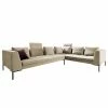 Studio Copenhagen Ecksofa Madison III - Samt - Samt Shyla: Beige - Ecke davorstehend rechts