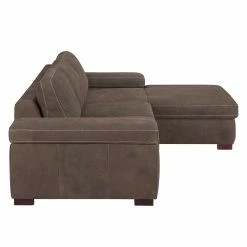 Ars Natura Ecksofa Maine Echtleder - Mokka - Longchair davorstehend rechts -Wohnzimmermöbel boutique en ligne ecksofa maine echtleder mocca longchair davorstehend rechts 3619221