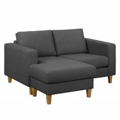 Norrwood Ecksofa MAISON 1-Sitzer mit Longchair - Webstoff Inas: Dunkelgrau - Breite: 150 cm - Longchair davorstehend links -Wohnzimmermöbel boutique en ligne ecksofa maison iii webstoff longchair davorstehend links dunkelgrau 4868204