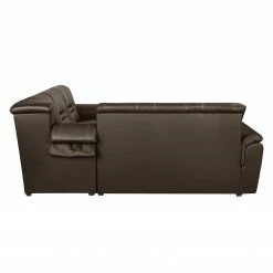 Modoform Ecksofa Marquette - mit Schlaffunktion - Kunstleder - Dunkelbraun - Ecke davorstehend rechts -Wohnzimmermöbel boutique en ligne ecksofa marquette mit schlaffunktion kunstleder dunkelbraun 2 sitzer davorstehend rechts 4085280