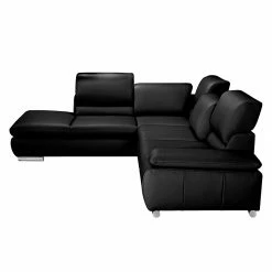 Fredriks Ecksofa Masca - Kunstleder Schwarz - Ottomane davorstehend links - mit Schlaffunktion -Wohnzimmermöbel boutique en ligne ecksofa masca kunstleder schwarz ottomane davorstehend links 444646