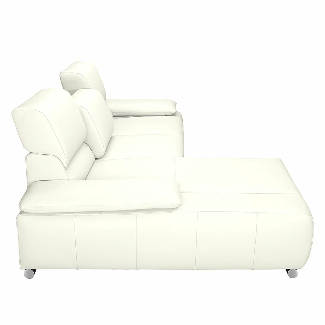 Fredriks Ecksofa Masca - Kunstleder Weiß - Longchair davorstehend links - mit Schlaffunktion 6 Fredriks Ecksofa Masca - Kunstleder Weiß - Longchair davorstehend links - mit Schlaffunktion – Bild 6