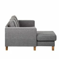 Ars Natura Ecksofa Masion - Strukturstoff - Grau -Wohnzimmermöbel boutique en ligne ecksofa masion stoff anthrazit ottomane links oder rechts montierbar 1324627