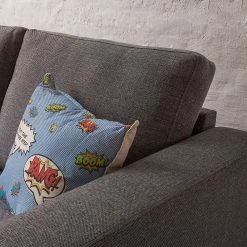 Ars Natura Ecksofa Masion - Strukturstoff - Grau -Wohnzimmermöbel boutique en ligne ecksofa masion stoff anthrazit ottomane links oder rechts montierbar 565093