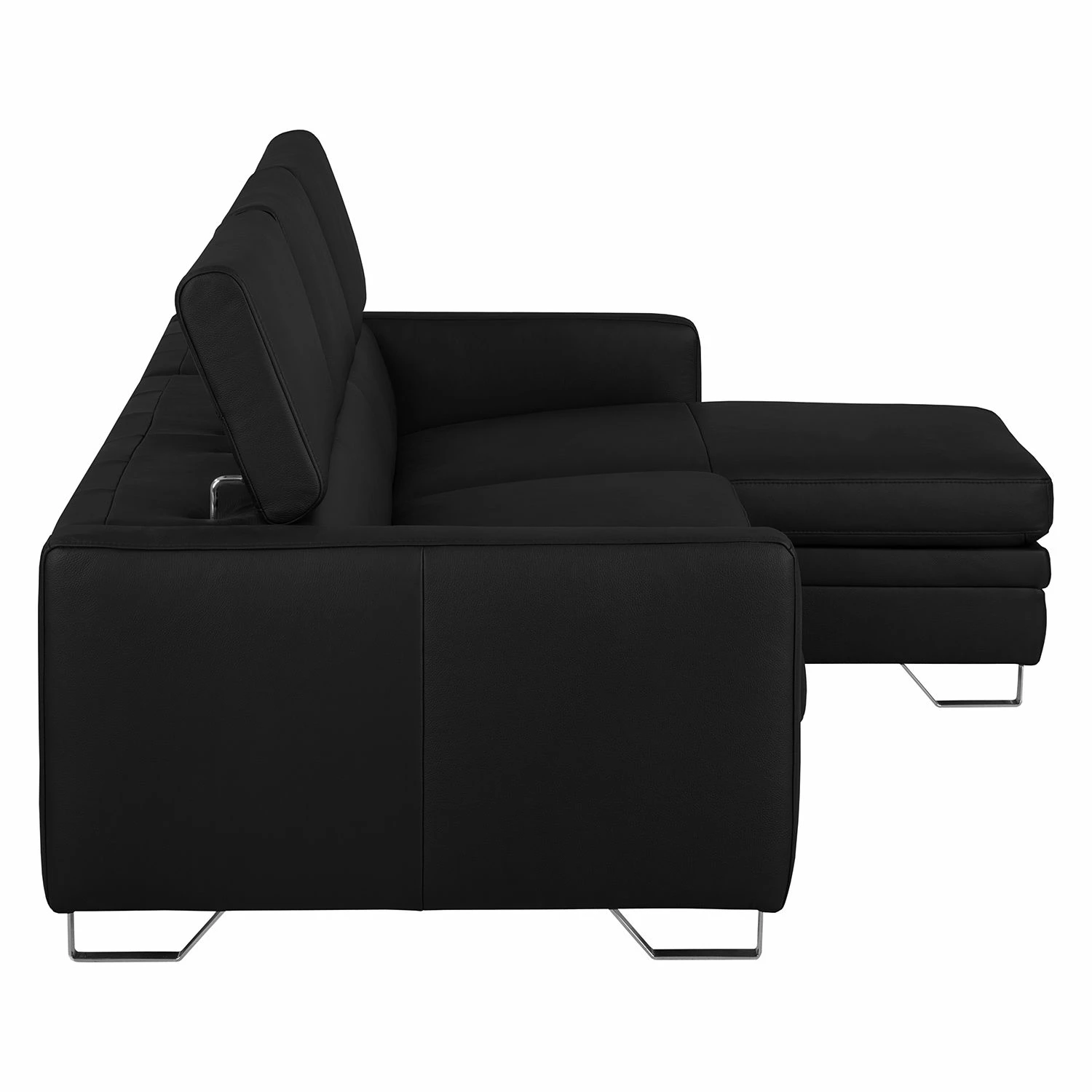 Fredriks Ecksofa Menfi II Echtleder - Schwarz - Longchair davorstehend rechts 5 Fredriks Ecksofa Menfi II Echtleder - Schwarz - Longchair davorstehend rechts – Bild 5