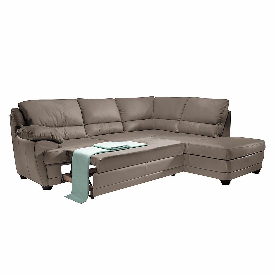 Cotta Ecksofa Kevin (mit Schlaffunktion) - Echtleder Taupe - Ottomane davorstehend rechts 3 Cotta Ecksofa Kevin (mit Schlaffunktion) - Echtleder Taupe - Ottomane davorstehend rechts – Bild 3