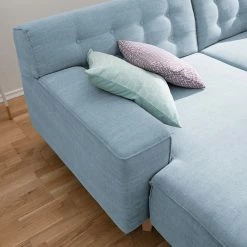 Tom Tailor Ecksofa Nordic Chic II Webstoff - Stoff TUS: 6 sky blue - Longchair davorstehend links -Wohnzimmermöbel boutique en ligne ecksofa nordic chic ii webstoff longchair davorstehend rechts stoff tus6 sky blue 5181764