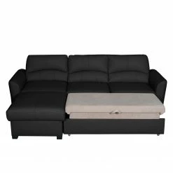 Modoform Ecksofa Parilla (mit Schlaffunktion) - Echtleder - Schwarz - Breite: 229 cm - Longchair davorstehend links -Wohnzimmermöbel boutique en ligne ecksofa parilla mit schlaffunktion echtleder longchair davorstehend links schwarz 239 cm 4383136