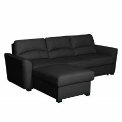 Modoform Ecksofa Parilla (mit Schlaffunktion) - Echtleder - Schwarz - Breite: 229 cm - Longchair davorstehend links -Wohnzimmermöbel boutique en ligne ecksofa parilla mit schlaffunktion echtleder longchair davorstehend links schwarz 239 cm 4383152