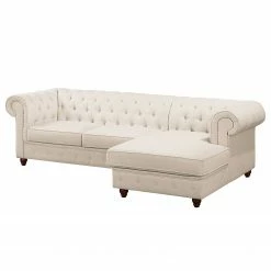 Maison Belfort Ecksofa Pintano - Beige - Ottomane davorstehend rechts -Wohnzimmermöbel boutique en ligne ecksofa pintano webstoff beige 4896784