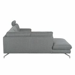Loftscape Ecksofa Sharon - Webstoff Grau - Ottomane davorstehend links - Mit 2 Kopfstützen -Wohnzimmermöbel boutique en ligne ecksofa sharon webstoff grau ottomane davorstehend links 414300