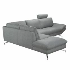 Loftscape Ecksofa Sharon - Webstoff Grau - Ottomane davorstehend links - Mit 2 Kopfstützen -Wohnzimmermöbel boutique en ligne ecksofa sharon webstoff grau ottomane davorstehend links 414302