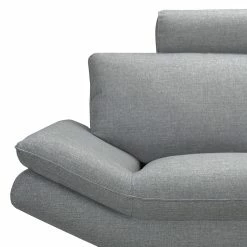 Loftscape Ecksofa Sharon - Webstoff Grau - Ottomane davorstehend rechts - Mit 2 Kopfstützen -Wohnzimmermöbel boutique en ligne ecksofa sharon webstoff grau ottomane davorstehend rechts 414268