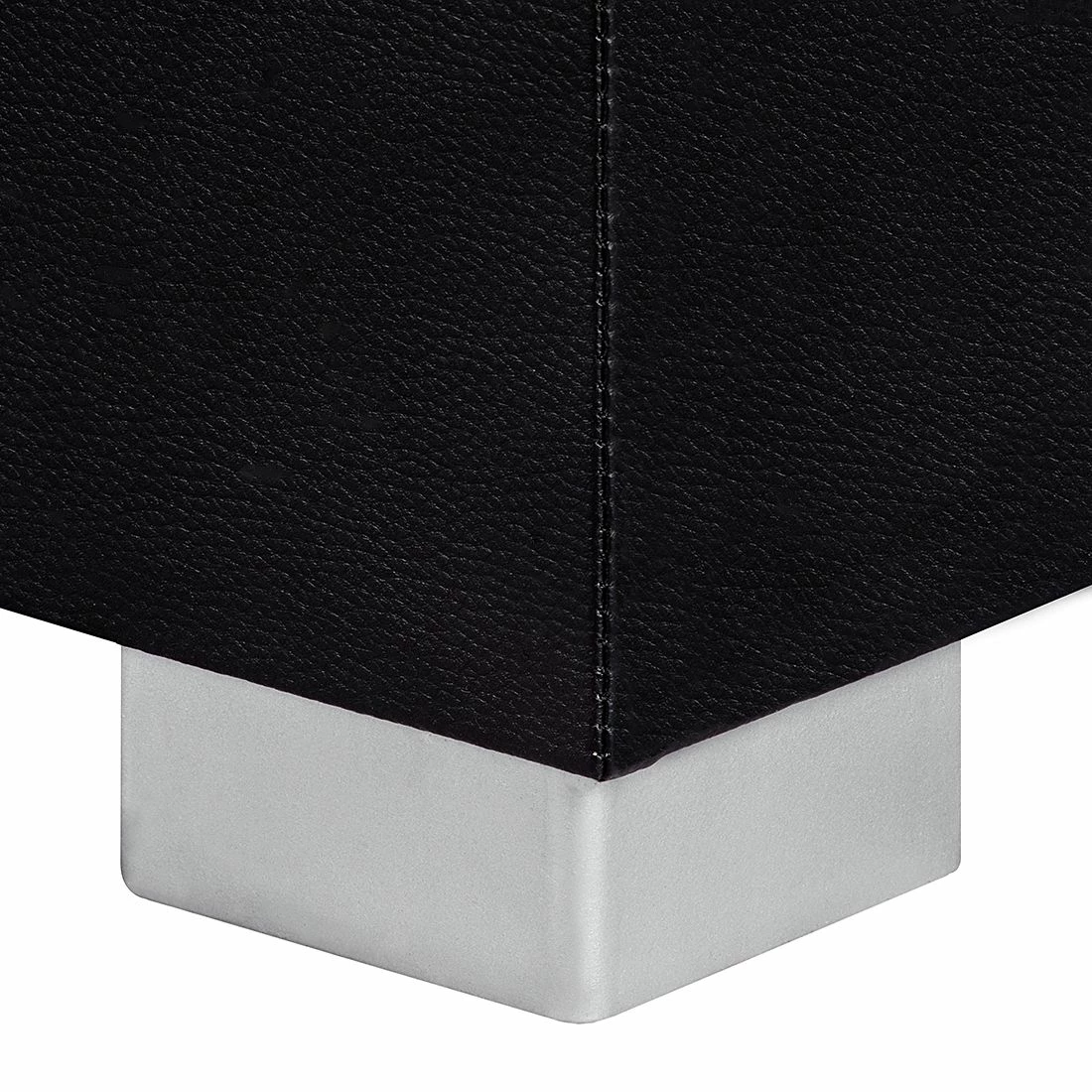 Fredriks Ecksofa Sibenik - Kunstleder / Strukturstoff Schwarz / Grau - Longchair davorstehend rechts - Ohne Hocker 14 Fredriks Ecksofa Sibenik - Kunstleder / Strukturstoff Schwarz / Grau - Longchair davorstehend rechts - Ohne Hocker – Bild 14