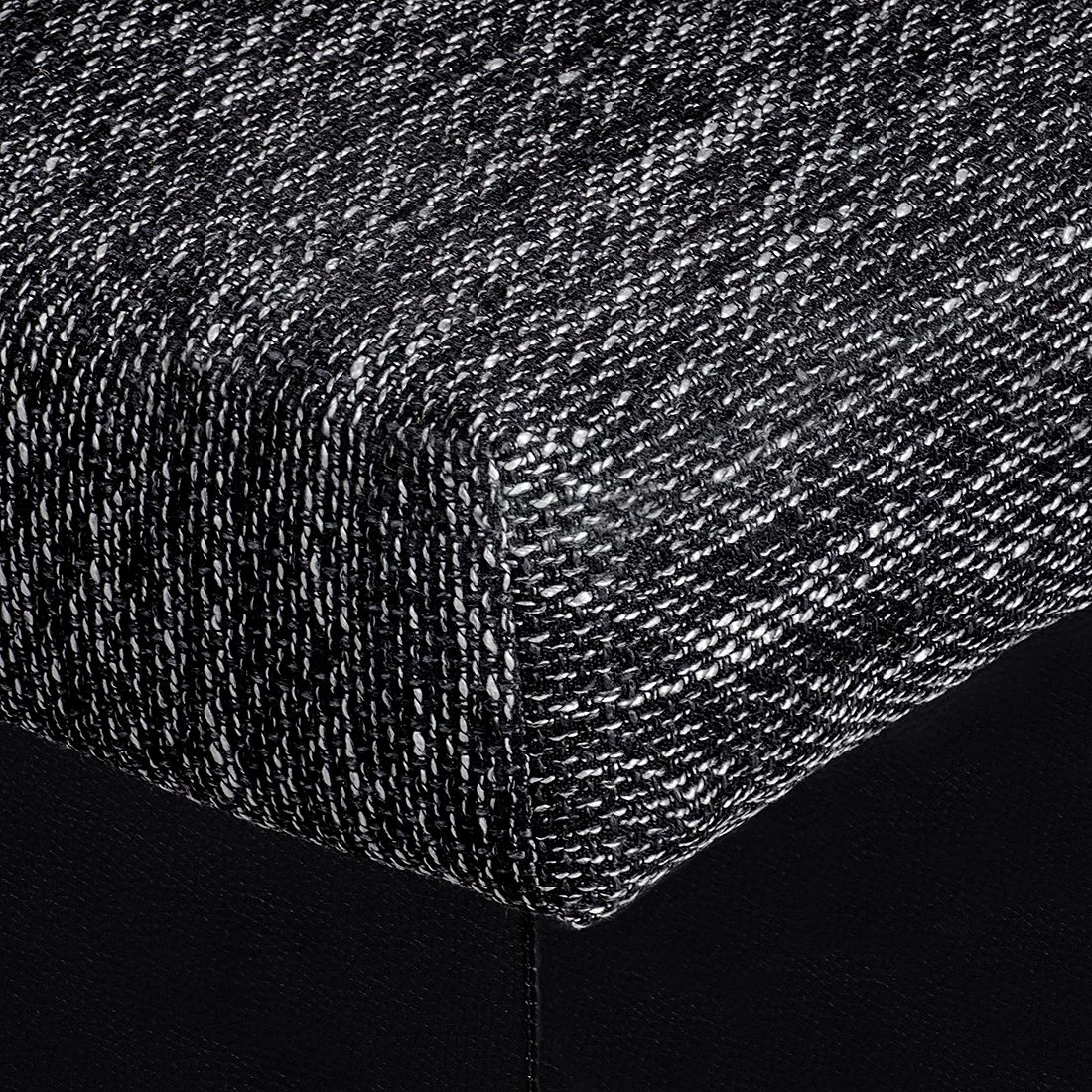 Fredriks Ecksofa Sibenik - Kunstleder / Strukturstoff Schwarz / Grau - Longchair davorstehend rechts - Ohne Hocker 10 Fredriks Ecksofa Sibenik - Kunstleder / Strukturstoff Schwarz / Grau - Longchair davorstehend rechts - Ohne Hocker – Bild 10