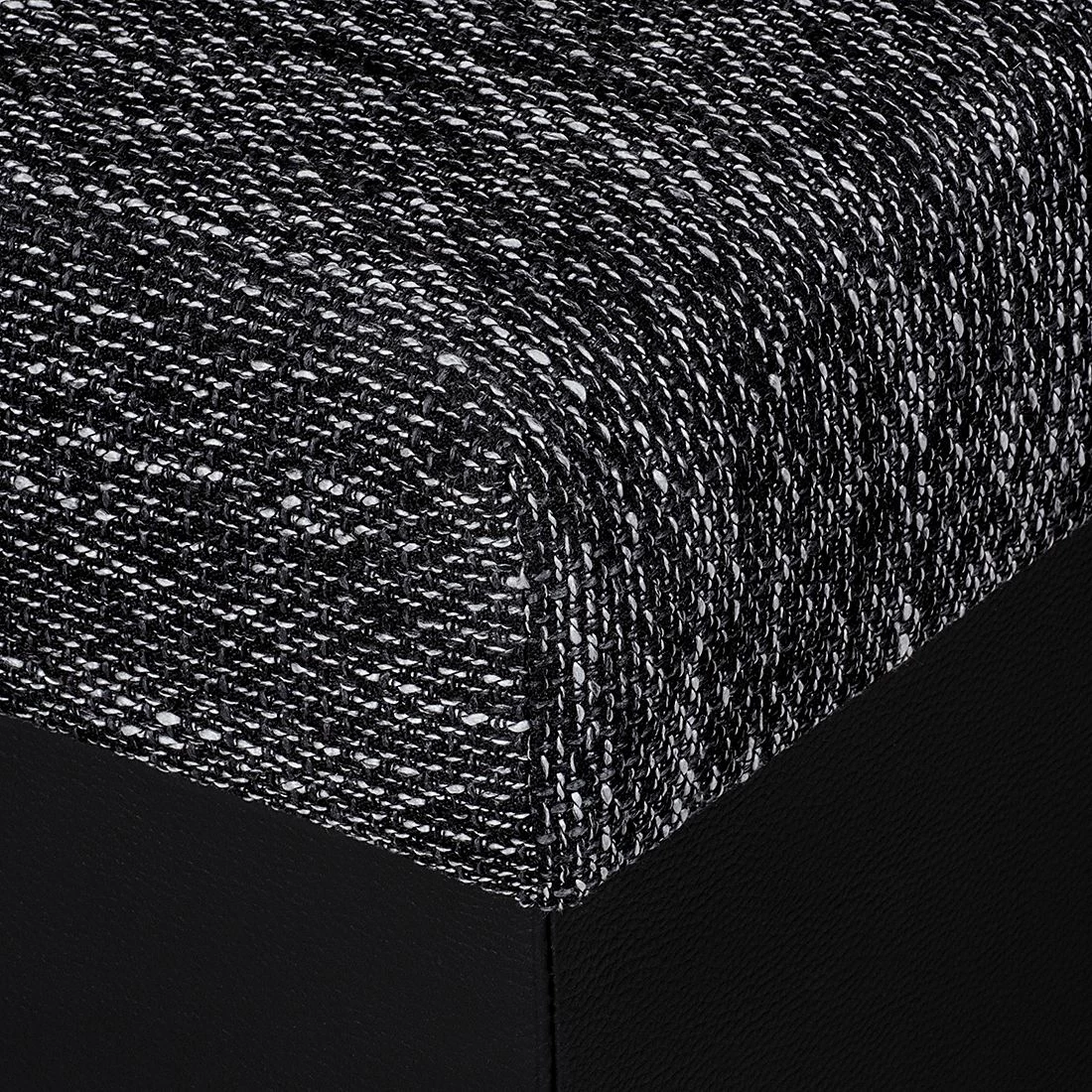 Fredriks Ecksofa Sibenik - Kunstleder / Strukturstoff Schwarz / Grau - Longchair davorstehend rechts - Ohne Hocker 9 Fredriks Ecksofa Sibenik - Kunstleder / Strukturstoff Schwarz / Grau - Longchair davorstehend rechts - Ohne Hocker – Bild 9