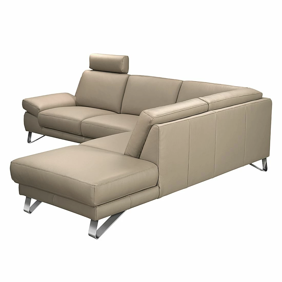 Loftscape Ecksofa Silvano - Kunstleder Taupe - Ottomane davorstehend rechts - mit 1 Kopfstütze 7 Loftscape Ecksofa Silvano - Kunstleder Taupe - Ottomane davorstehend rechts - mit 1 Kopfstütze – Bild 7