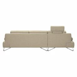 Loftscape Ecksofa Silvano - Webstoff Beige - Longchair davorstehend links - mit 1 Kopfstütze -Wohnzimmermöbel boutique en ligne ecksofa silvano webstoff beige longchair davorstehend links 514166