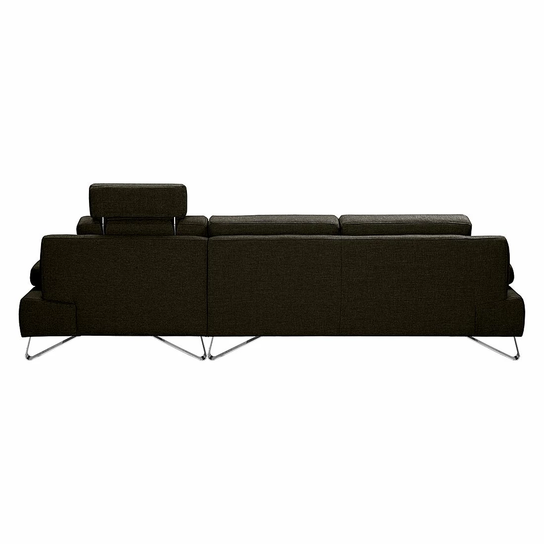 Loftscape Ecksofa Silvano - Webstoff Braun-Schwarz - Longchair davorstehend rechts - mit 1 Kopfstütze 3 Loftscape Ecksofa Silvano - Webstoff Braun-Schwarz - Longchair davorstehend rechts - mit 1 Kopfstütze – Bild 3