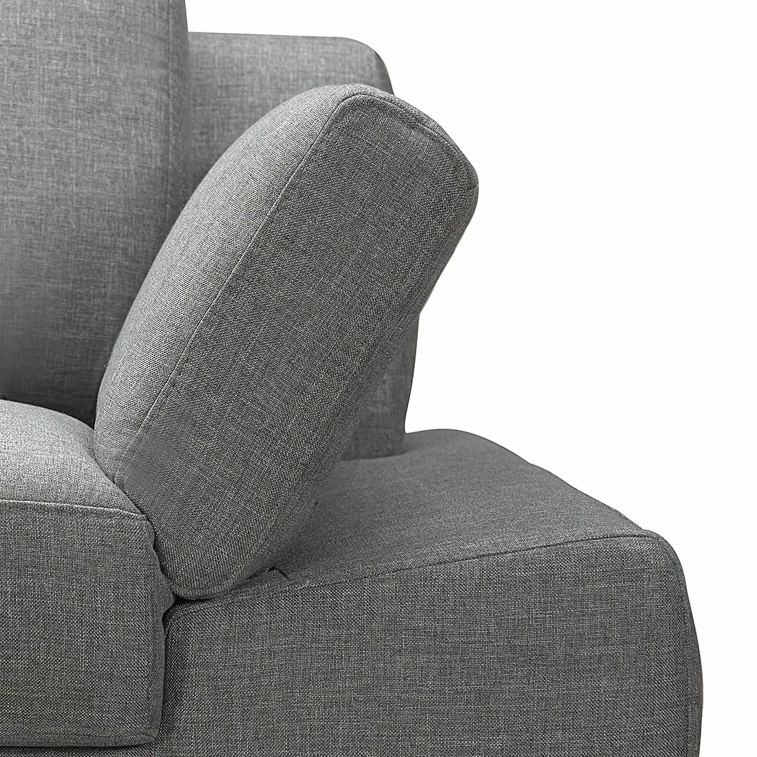 Loftscape Ecksofa Silvano - Webstoff Grau - Longchair davorstehend rechts - ohne Kopfstütze 4 Loftscape Ecksofa Silvano - Webstoff Grau - Longchair davorstehend rechts - ohne Kopfstütze – Bild 4