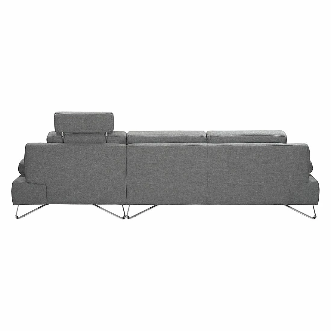 Loftscape Ecksofa Silvano - Webstoff Grau - Longchair davorstehend rechts - ohne Kopfstütze 2 Loftscape Ecksofa Silvano - Webstoff Grau - Longchair davorstehend rechts - ohne Kopfstütze – Bild 2
