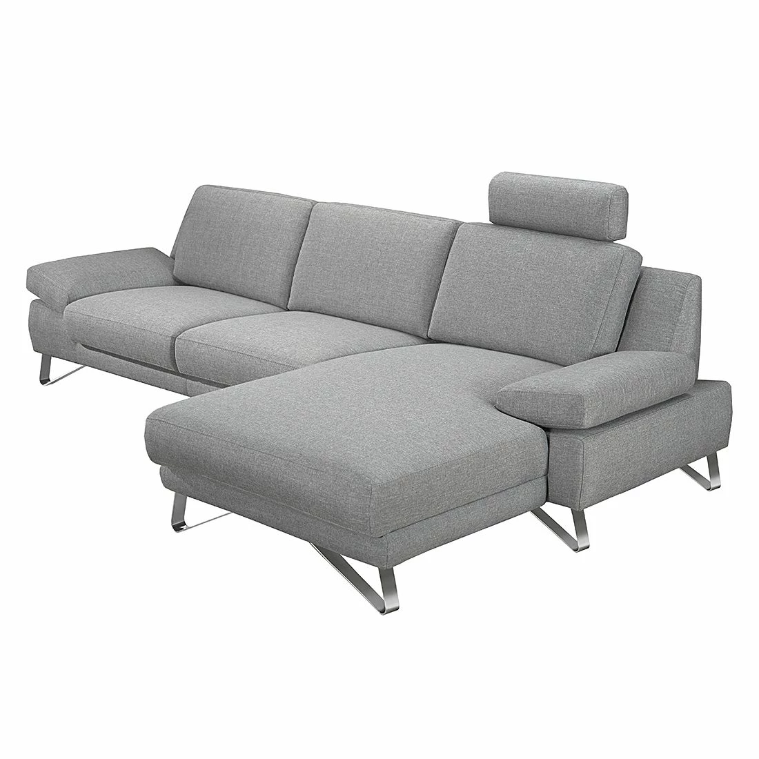 Loftscape Ecksofa Silvano - Webstoff Grau - Longchair davorstehend rechts - ohne Kopfstütze 5 Loftscape Ecksofa Silvano - Webstoff Grau - Longchair davorstehend rechts - ohne Kopfstütze – Bild 5