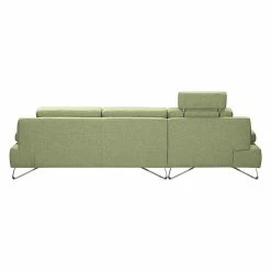 Loftscape Ecksofa Silvano - Webstoff Grün - Longchair davorstehend links - ohne Kopfstütze -Wohnzimmermöbel boutique en ligne ecksofa silvano webstoff gruen longchair davorstehend links 514144
