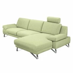 Loftscape Ecksofa Silvano - Webstoff Grün - Longchair davorstehend rechts - mit 1 Kopfstütze -Wohnzimmermöbel boutique en ligne ecksofa silvano webstoff gruen longchair davorstehend rechts 514667
