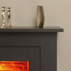 Montreux Elektrokamin Suares - Schiefer Dekor -Wohnzimmermöbel boutique en ligne elektrokamin suares schiefer dekor 3478121