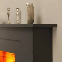 Montreux Elektrokamin Suares - Schiefer Dekor -Wohnzimmermöbel boutique en ligne elektrokamin suares schiefer dekor 3478125