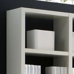 Loftscape Regalwand Empire III - Weiß -Wohnzimmermöbel boutique en ligne empire wohnwand weiss mit 4 tueren und 4 schubkaesten 1106360