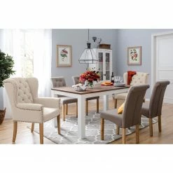 Maison Belfort Vitrinenschrank Neely - Weiß / Grau -Wohnzimmermöbel boutique en ligne esszimmerstuhl madison webstoff eiche massiv beige 4762944