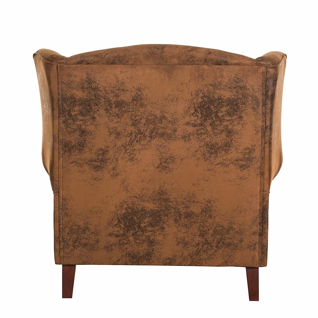 Ars manufacti Ohrensessel Naru - Antiklederoptik Braun - Stoff Bena Braun 3 Ars manufacti Ohrensessel Naru - Antiklederoptik Braun - Stoff Bena Braun – Bild 3