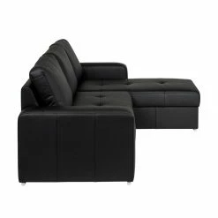 Fredriks Ecksofa Gigilio (mit Schlaffunktion) - Kunstleder Schwarz - Longchair beidseitig montierbar -Wohnzimmermöbel boutique en ligne giglio ecksofa ottomane rechts mit schlaffunktion kunstleder schwarz 1304593