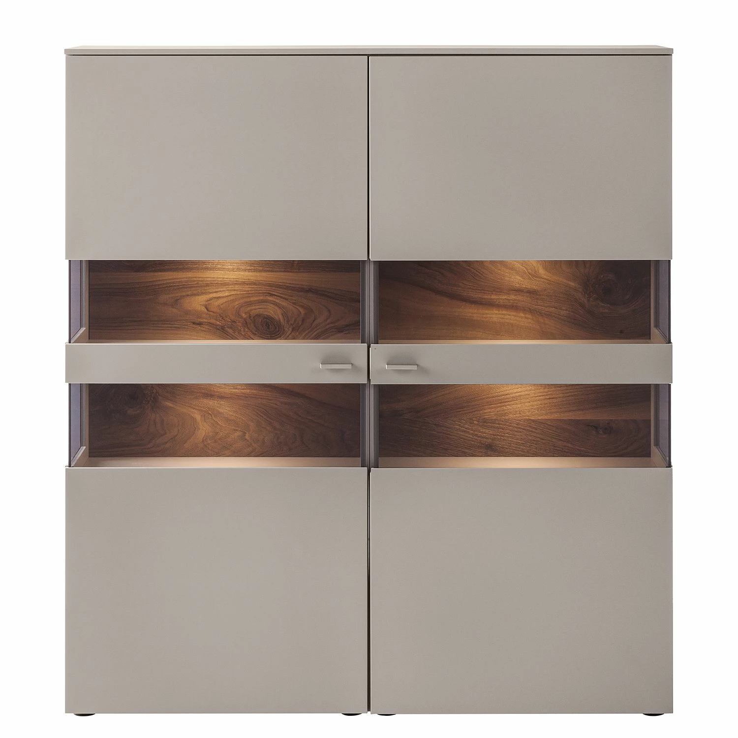 GWINNER Highboard Anzio - Matt Fango / Astnussbaum - Mit Beleuchtung 6 GWINNER Highboard Anzio - Matt Fango / Astnussbaum - Mit Beleuchtung – Bild 6