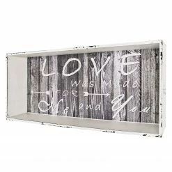 Home Design Hängeregal Alexis - Anthrazit / Vintage Weiß