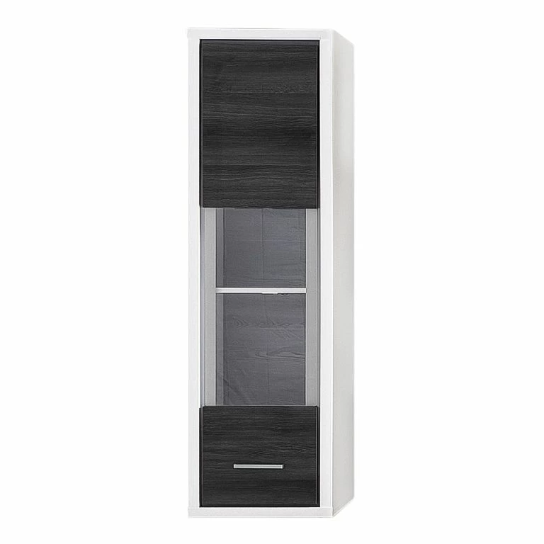 Mooved Hängevitrine Piorini I (inkl. Beleuchtun - Kiefer Anthrazit Dekor / Weiß 1 Mooved Hängevitrine Piorini I (inkl. Beleuchtun - Kiefer Anthrazit Dekor / Weiß