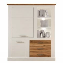 Trendteam Highboard Inuvik I - Pinie Hell Dekor / Nußbaum Dekor - Ohne Beleuchtung -Wohnzimmermöbel boutique en ligne highboard inuvik i pinie hell dekor nussbaum dekor mit beleuchtung 2124110