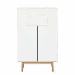 Mørteens Highboard Lindholm I - Weiß -Wohnzimmermöbel boutique en ligne highboard lindholm weiss matt eiche massiv 333572